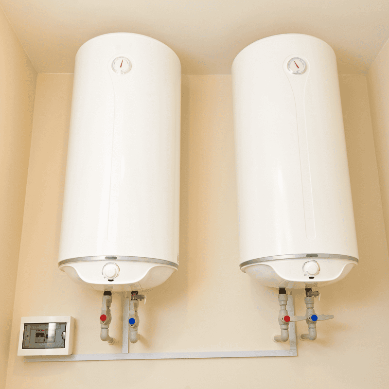 Newly installed tank water heater in a Scarborough home
