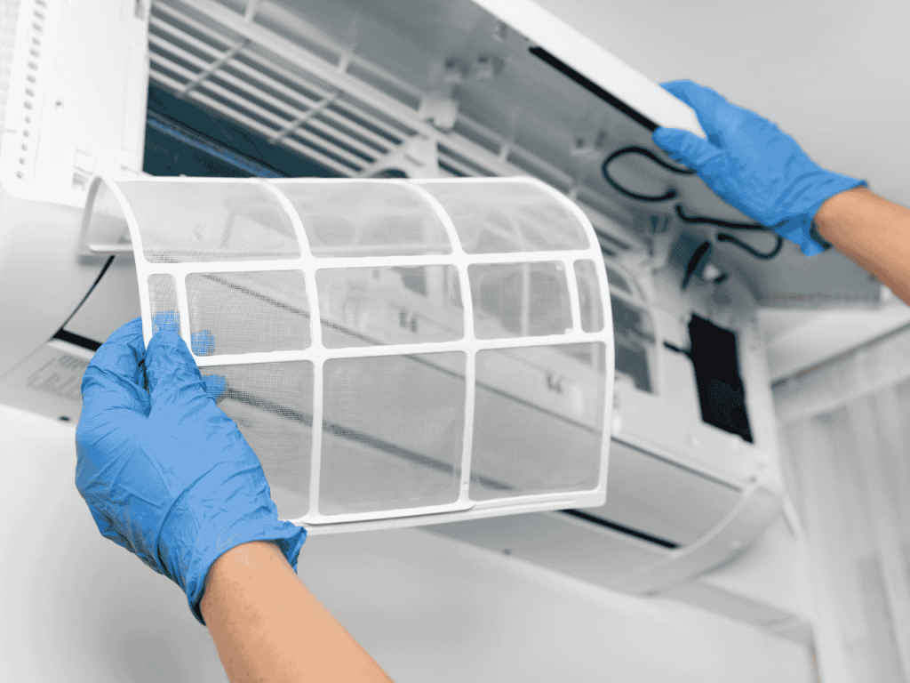 Cleaning of AC filters