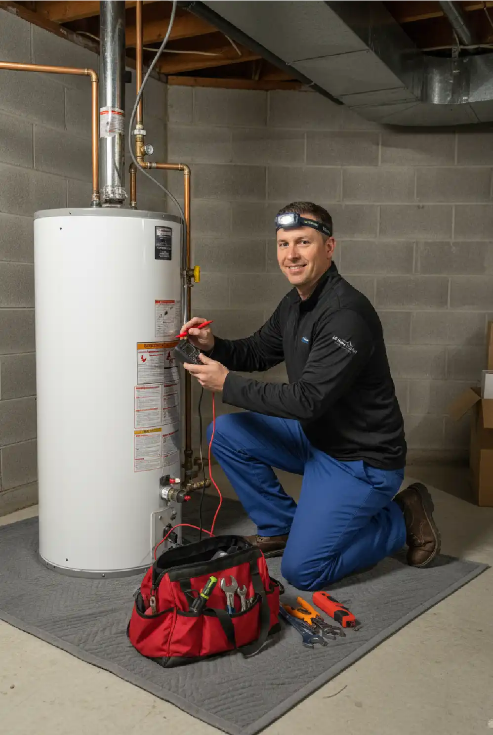 Experienced technicians installing water heaters for maximum efficiency in Kingston - LG Home Comfort
