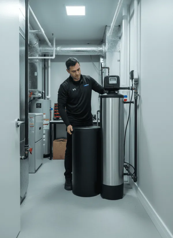 Installing reverse osmosis system for high-quality water in Georgian bay - LG Home Comfort